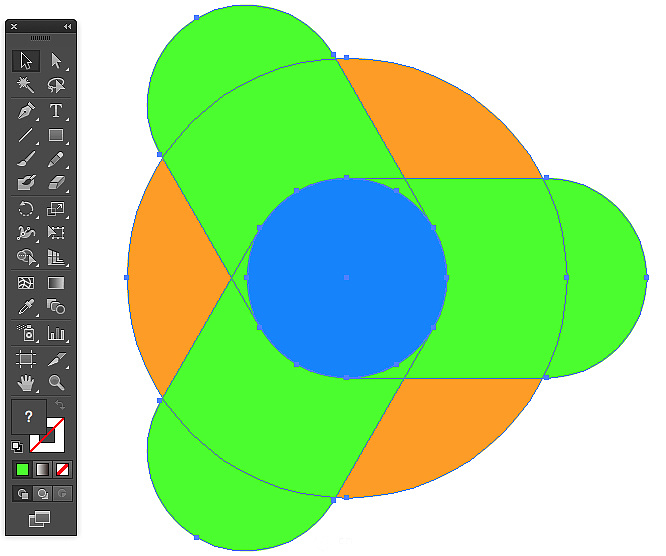 Illustrator绘制谷歌浏览器Chrome图标 第 7 张