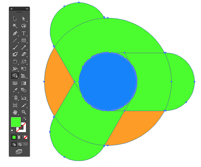 Illustrator绘制谷歌浏览器Chrome图标 第 8 张